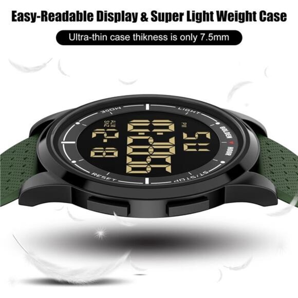 Ultra-Thin Minimalist Sports Waterproof Digital Watches Men - Picture 3 of 7